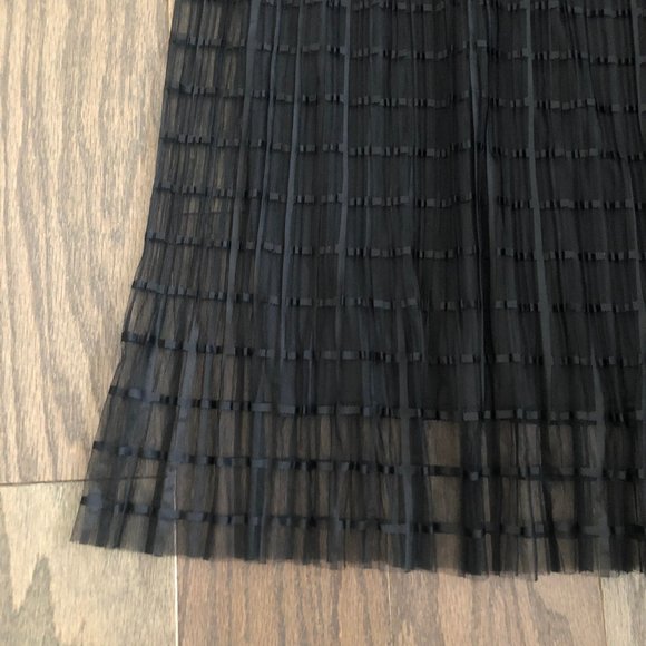 Metro Wear Black Stripe Tulle Midi Skirt - Picture 2 of 6